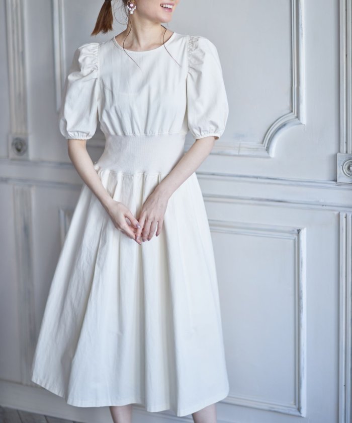 ウエストリブパワーショルダーコットンワンピース トッコクローゼット Tocco Closet Magaseek