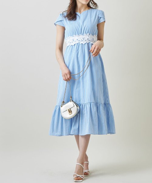 ウエストレース装飾ハートネックギンガムチェックワンピース トッコクローゼット Tocco Closet Magaseek ウエストレース装飾ハートネックギンガムチェックワンピース トッコクローゼット Tocco Closet Magaseek