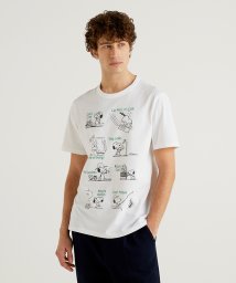 BENETTON (mens)(ベネトン（メンズ）)/【PEANUTSコラボ】JCCスヌーピー＆ウッドストックTシャツ・カットソー/ホワイト