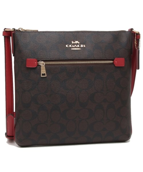 セール コーチ アウトレット ショルダーバッグ シグネチャー ブラウン レッド レディース Coach C1554 Imrvq コーチ Coach Magaseek