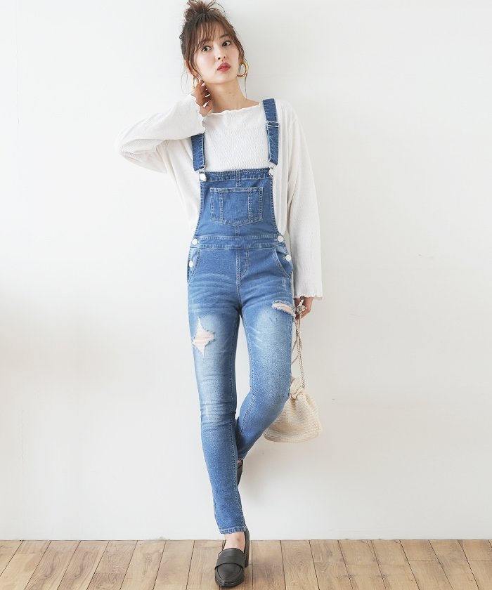 セール クラッシュデニム サロペットジーンズ サロペット デニム スキニー スキニーパンツ パンツ ボトム スリットデニム 韓国 ファッション サイドディープクラッ フューティアランド Futier Land Magaseek セール クラッシュデニム サロペットジーンズ サロペット デニム スキニー スキニーパンツ パンツ ボトム スリットデニム 韓国 ファッション サイドディープクラッ フューティアランド Futier Land Magaseek