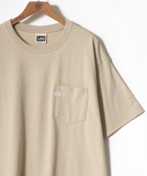 LAZAR(ラザル)/【Lazar】Lee/リー ワンポイント ミニロゴ刺繍 ポケット Tシャツ/ベージュ