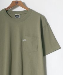LAZAR(ラザル)/【Lazar】Lee/リー ワンポイント ミニロゴ刺繍 ポケット Tシャツ/オリーブ