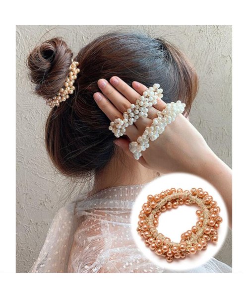 セール パールヘアゴム キラキラ ヘアアクセサリー かわいい ゴールド オシャレ 髪飾り 上品 大人っぽい 大人 上品 エレガント フェミニン シンプル ブレスレット セイヘイショップ Seiheishop Magaseek