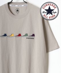 LAZAR(ラザル)/CONVERSE/コンバース カラフル シューズ ロゴ 刺繍 Tシャツ/サンド