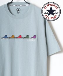 LAZAR(ラザル)/CONVERSE/コンバース カラフル シューズ ロゴ 刺繍 Tシャツ/サックス