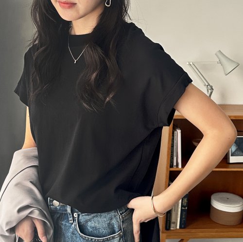 セール】綿100%フレンチスリーブチュニックTシャツ(503918623) ジーラ(GeeRA) MAGASEEK フレンチスリーブ チュニック