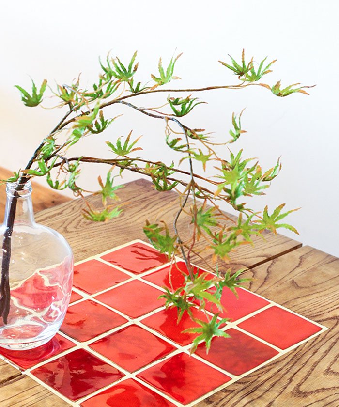 モミジ フェイクインテリアグリーン 観葉植物 瓶付き アーティフィシャルフラワー 高級造花 お手入れ簡単 プアラニ Pualani Magaseek
