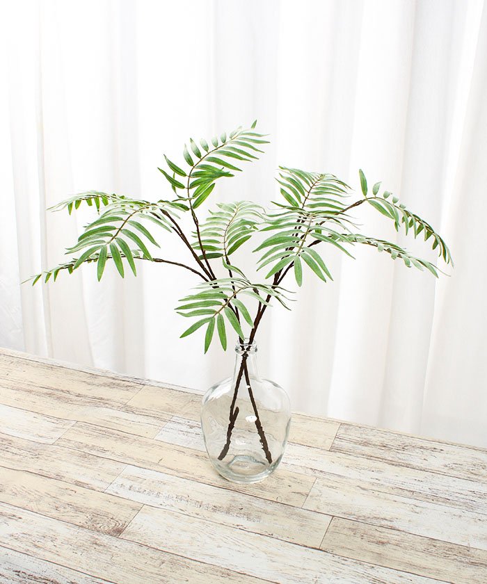 カマエドレアヤシ フェイクインテリアグリーン 観葉植物 瓶付き アーティフィシャルフラワー 高級造花 お手入れ簡単 プアラニ Pualani Magaseek