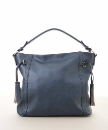 MK MICHEL KLEIN BAG(エムケーミッシェルクランバッグ)/タッセルストラップトートバッグ/ネイビー