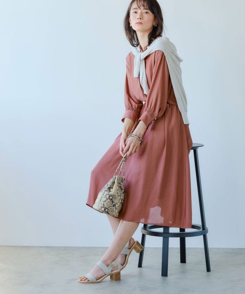 クーポン セール 60 Off Cb スタンド ウエスト ゴム ワンピース グリーンレーベルリラクシング Green Label Relaxing Magaseek