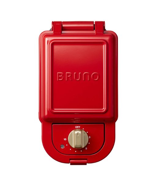 Bruno ブルーノ ホットサンドメーカー シングル 耳まで コンパクト タイマー 朝食 プレート パン トースト 家電 ホワイト レッド 白 Boe043 ブルーノ Bruno Magaseek