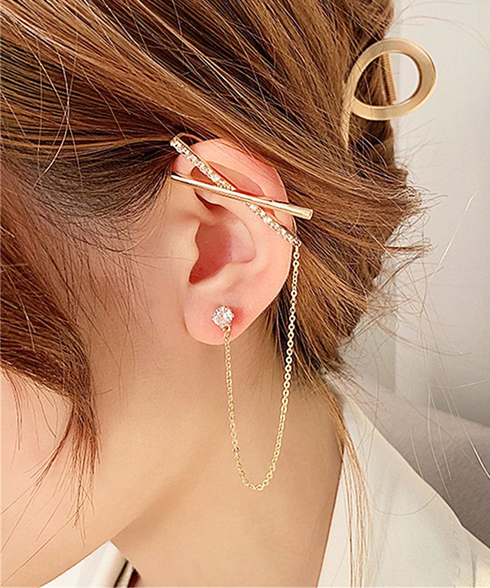 ピアス カフス ビジュー チェーン アクセサリー ファッション雑貨 韓国 ファッション ビジューピアス チェーンカフス フューティアランド Futier Land Magaseek