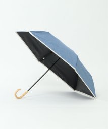 LBC(エルビーシー)/晴雨兼用 折りたたみ傘 デニム風パイピング/ブルー