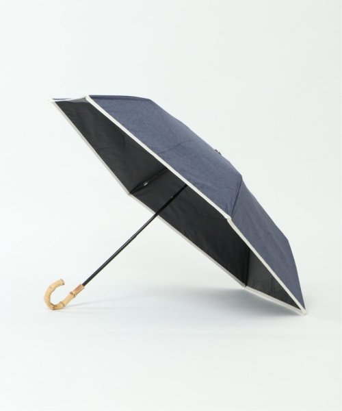 LBC(エルビーシー)/晴雨兼用 折りたたみ傘 デニム風パイピング/ネイビー
