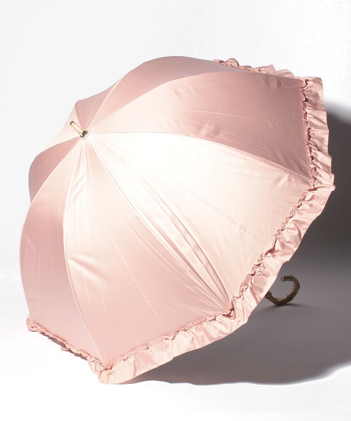 完全遮光 晴雨兼用 長傘 フリル 遮光率100% 遮蔽率99.9% 1級遮光 遮熱 軽量 UVカットスモーキーピンク×フリル(503879901) |  ピンクトリック(pink trick) - MAGASEEK