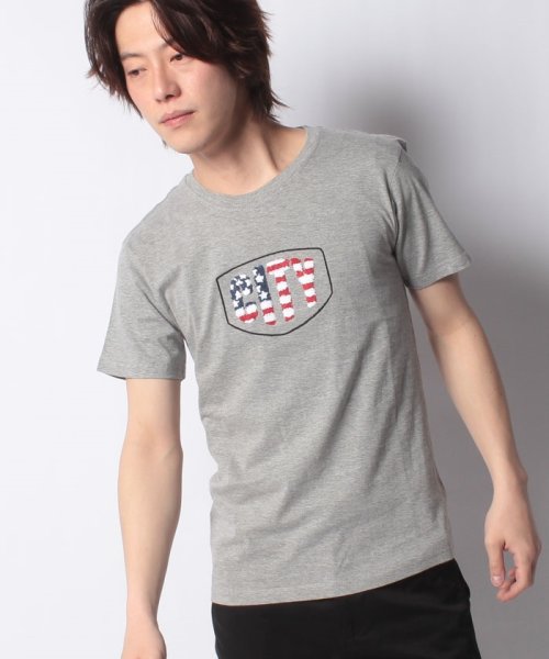 STYLEBLOCK(スタイルブロック)/サガラ刺繍Tシャツ/杢グレー