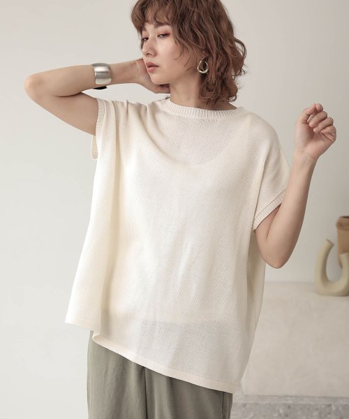 Web限定 リネンタッチ後レースアップニット バブ Bab Magaseek