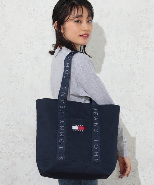 クーポン セール 40 Off ロゴキャンバストートバッグ トミージーンズ Tommy Jeans Magaseek