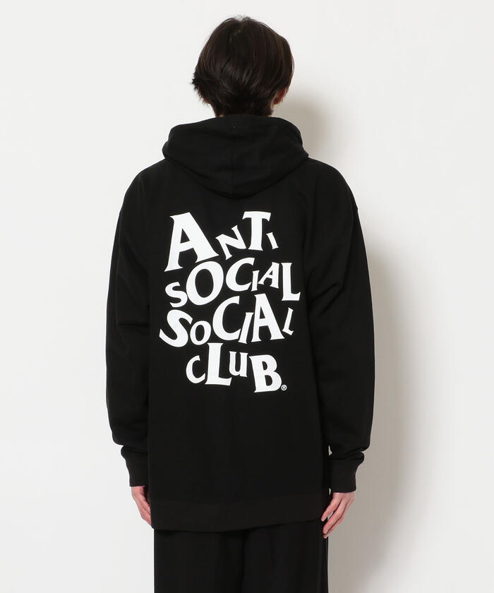 AntiSocialSocialClub/アンチソーシャルソーシャルクラブ/COMPLICATED BLACK  HOODIE/グラフィックプリントパーカー