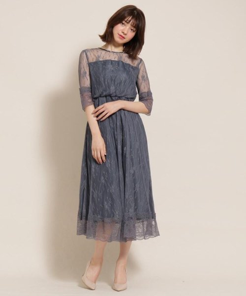 セール Calian キャリアン 総レースサテンワンピース アナトリエ Anatelier Magaseek
