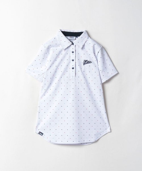 FILA GOLF(フィラゴルフ（レディース）)/ハンソデ ポロシャツ/ホワイト