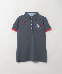 FILA GOLF(フィラゴルフ（レディース）)/ハンソデ ポロシャツ/ネイビー