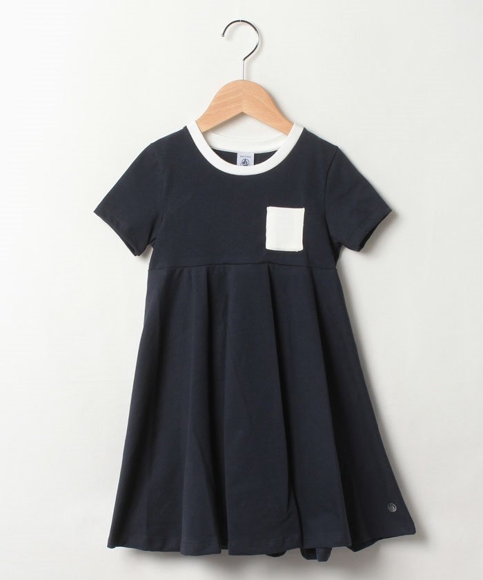 セール 40 Off Bebe Enfant ポケット付き半袖ワンピース プチバトー Petit Bateau Magaseek