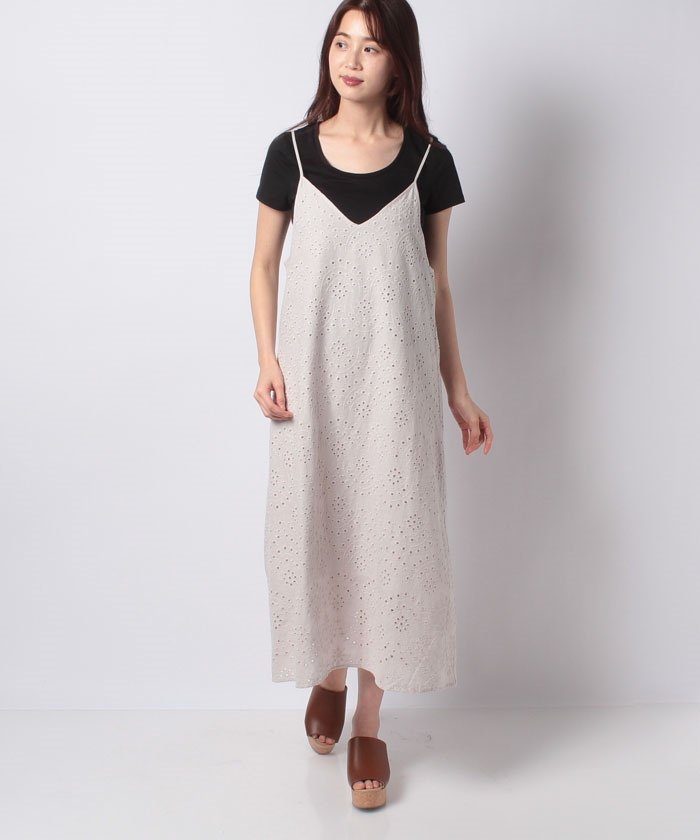 セール 57 Off Lugnoncure カットワークレースキャミワンピース テチチ Te Chichi Magaseek