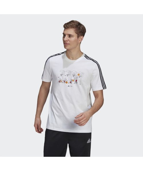 セール M 3ストライプス Disney グラフィックtシャツ アディダス Adidas Magaseek