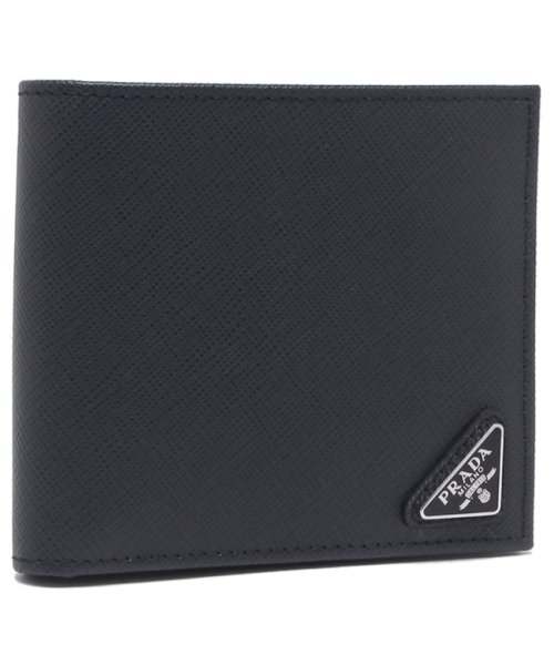 セール プラダ 二つ折り財布 サフィアーノトライアングルロゴ ネイビー メンズ Prada 2mo513 Qhh F0216 プラダ Prada Magaseek