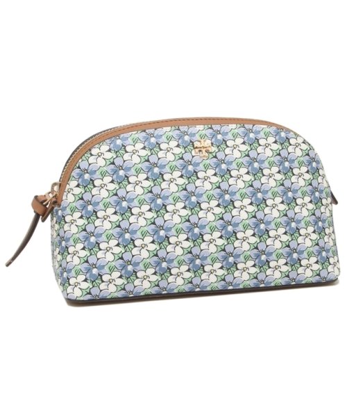 トリーバーチ アウトレット ポーチ コスメポーチ ブルー マルチ レディース Tory Burch 412 トリーバーチ Tory Burch Magaseek