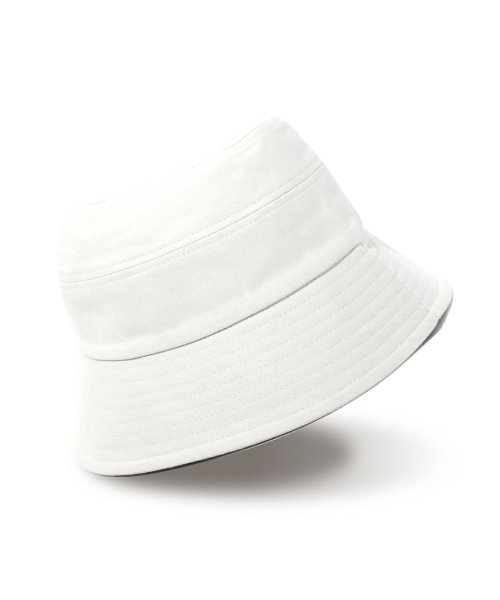 exrevo(エクレボ)/バケットハット コットン 無地 深め バケハ 大きめ 綿100 シンプル レディース 帽子 トレンド UV 遮光 UV対策 紫外線対策 ホワイト ブラック チュ/ホワイト
