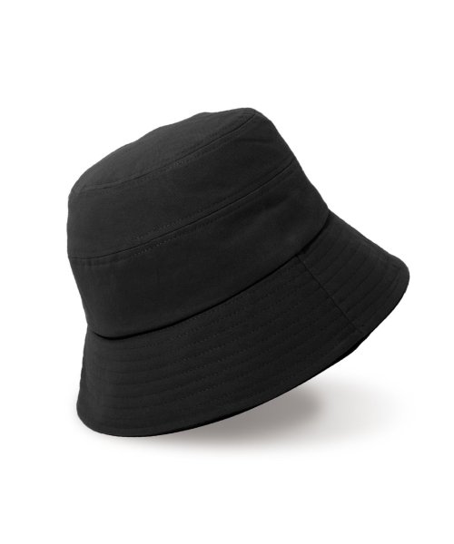 exrevo(エクレボ)/バケットハット コットン 無地 深め バケハ 大きめ 綿100 シンプル レディース 帽子 トレンド UV 遮光 UV対策 紫外線対策 ホワイト ブラック チュ/ブラック