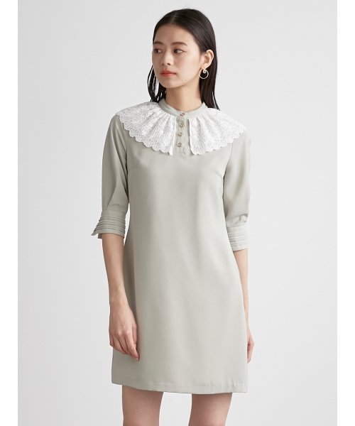 クーポン セール 50 Off プリーツレースカラーワンピース リリー ブラウン Lily Brown Magaseek