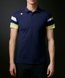 DESCENTE GOLF(デサントゴルフ)/ドライストレッチ袖切り替えシャツ【UV】【アウトレット】/ネイビー系