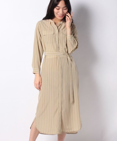 セール ベイクルーズグループアウトレットレディース Baycrew S Group Ladies Outlet ストライプ ラップシャツワンピース Magaseek