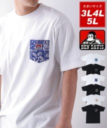 MARUKAWA(大きいサイズのマルカワ)/【BEN DAVIS】ベンデイビス Tシャツ 大きいサイズ 無地 半袖 柄 ポケット 付き ティーシャツ デニム ペイント ペイズリー ストリート アメカジ カ/柄3