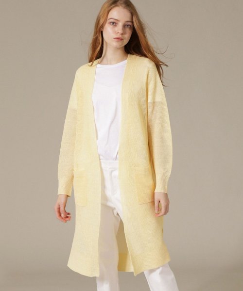 セール グレーズ麻ニットロングカーディガン Mackintosh London レディース Mackintosh London Magaseek