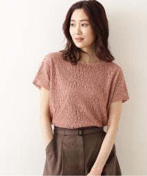 NATURAL BEAUTY BASIC(ナチュラルビューティーベーシック)/レースカットソートップス/ピンク