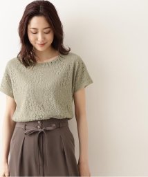 NATURAL BEAUTY BASIC(ナチュラルビューティーベーシック)/レースカットソートップス/カーキ