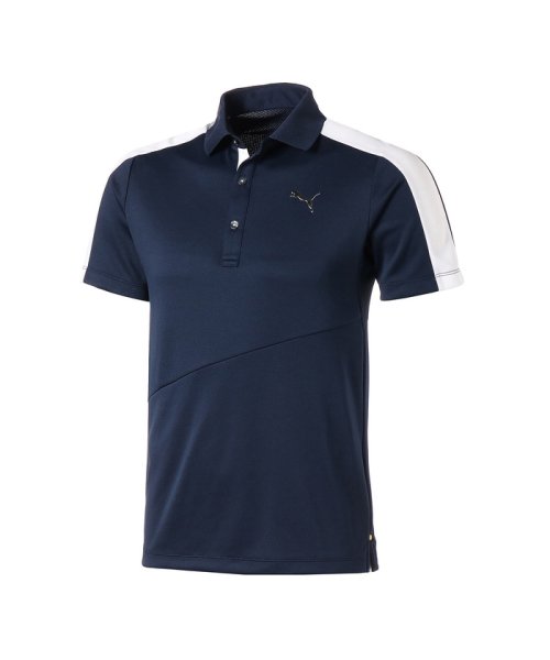 PUMA(PUMA)/ゴルフ T7 スイングカット 半袖 ポロシャツ/NAVYBLAZER