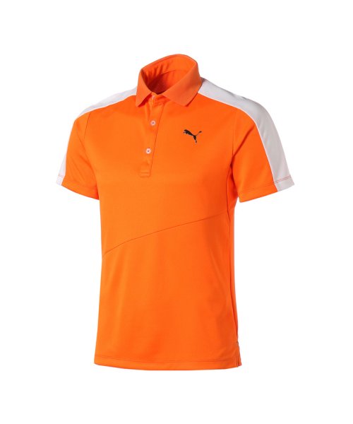 PUMA(PUMA)/ゴルフ T7 スイングカット 半袖 ポロシャツ/VIBRANTORANGE