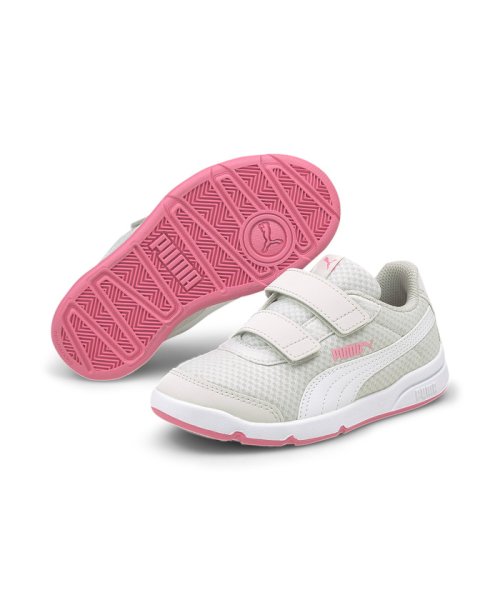 PUMA(プーマ)/キッズ ステップ フレックス 2 メッシュ VE V PS スニーカー 17－21cm/NIMBUSCLOUD-WHITE-PINK