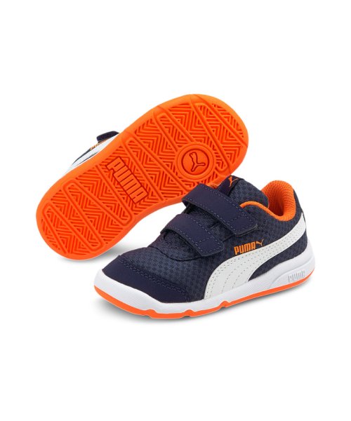 PUMA(プーマ)/ベビー ステップ フレックス 2 メッシュ VE V INF スニーカー 12－16cm/PEACOAT-WHITE-VIBRANTORANGE