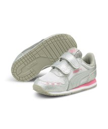 PUMA(プーマ)/ベビー カバナレーサーグリッツ V スニーカー 12－16cm/SILVER-SILVER-SACHETPINK