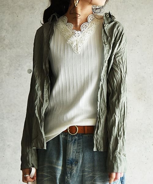 ワッシャー加工コットンシャツ M L Ll 3l 4l レディース 春夏秋 トップス シャツ ホワイト カーキ サックス ネイビー ワッシャー しわ感 アンドイット And It Magaseek ワッシャー加工コットンシャツ M L Ll 3l 4l レディース 春夏秋 トップス シャツ ホワイト カーキ サックス ネイビー ワッシャー しわ感 アンドイット And It Magaseek