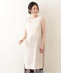 NATURAL BEAUTY BASIC(ナチュラルビューティーベーシック)/[洗える]レーシースリットニット/エクリュ1