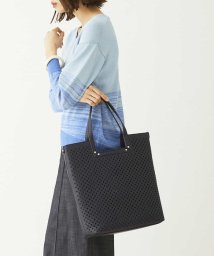 MK MICHEL KLEIN BAG(エムケーミッシェルクランバッグ)/インポーチ付きカットワークトート/ネイビー