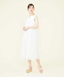 Sybilla(シビラ)/Broche レース切替えドレス/ホワイト